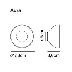 Sieninis LED šviestuvas AURA 10W opal pigiau