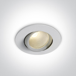 ĮLEIDŽIAMAS COB LED ŠVIESTUVAS 11107B/W/W 7W 3000K BALTAS
