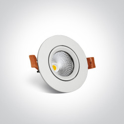 ĮLEIDŽIAMAS COB LED ŠVIESTUVAS 11107B/W/W 7W 3000K BALTAS kaina