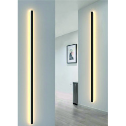 SIENINIS LINIJINIS LED ŠVIESTUVAS TAMNA 120CM 12W JUODAS kaina