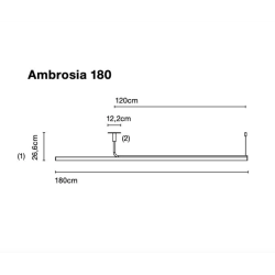 PAKABINAMAS LED šviestuvas AMBROSIA 180 28,8W 3000K AUKSO SPALVOS