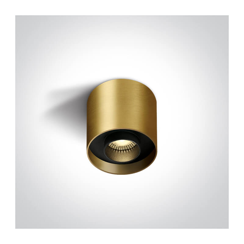 LUBINIS LED ŠVIESTUVAS DARK LIGHT CYLINDER 8W BRASS ONE LIGHT 12108D/BBS/W