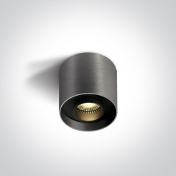LUBINIS LED ŠVIESTUVAS NEAKINANTIS CYLINDER 8W PILKAS
