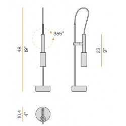 STALINIS LED ŠVIESTUVAS TUBINO 6,5W BALTAS | SKAIDRUS KABELIS internetu