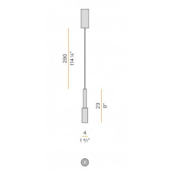 PAKABINAMAS LED ŠVIESTUVAS TUBINO 6,5W TITANIUM pigiau