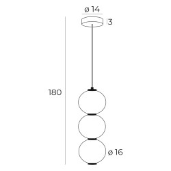 PAKABINAMAS LED ŠVIESTUVAS TAMA 3 23W JUODAS internetu