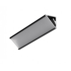 LED PROFILIS CABI12 E KAMPINIS, 1M, JUODAS kaina