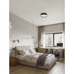 Lubinis LED dimeriuojamas šviestuvas ETAM D40 30W 3000K TRIAC, JUODAS kaina