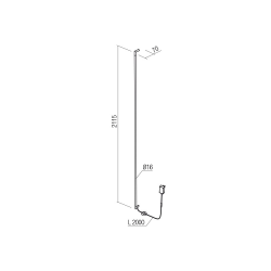 Sieninis LED šviestuvas STICK 48W ŽALVARIO SPALVOS step dim pigiau