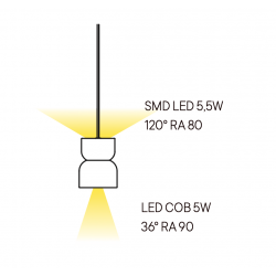 Pakabinamas LED šviestuvas YONA 10,5W AUKSO SPALVOS pigiau