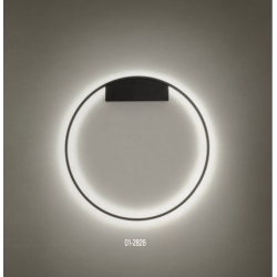 Sieninis - lubinis LED šviestuvas FEBE 24W D40 3000K indirect JUODAS kaina