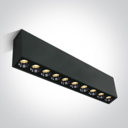 LUBINIS LED ŠVIESTUVAS 12124H/B/W 24W JUODAS