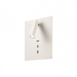 Sieninis LED šviestuvas ZEN 19W BALTAS su USB pigiau