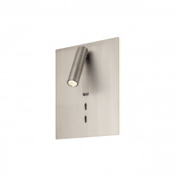 Sieninis LED šviestuvas ZEN 19W satin NIKELIO SPALVOS su USB pigiau