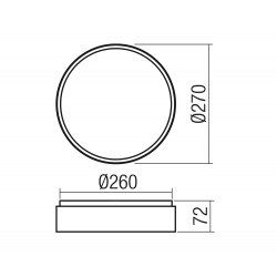 Lubinis LED šviestuvas YOMO 29W D27 AUKSO SPALVOS step dim