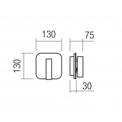 Sieninis LED šviestuvas Quda 9W BALTAS kaina