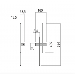 Sieninis LED šviestuvas TANGENT 12W LEFT JUODAS pigiau