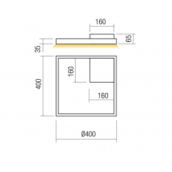 Lubinis | sieninis LED šviestuvas FEBE 30W 4000K BALTAS
