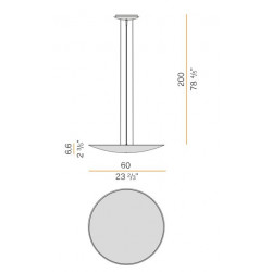 PAKABINAMAS LED ŠVIESTUVAS GONG 43W D60 BALTAS DALI | PUSH DIM atsiliepimai