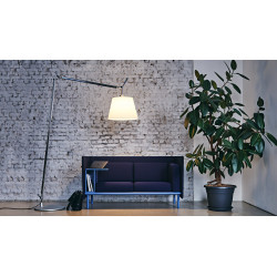 PASTATOMAS ŠVIESTUVAS TOLOMEO MAXI ALIUMINIUM | BALTAS DIMMABLE skubiai