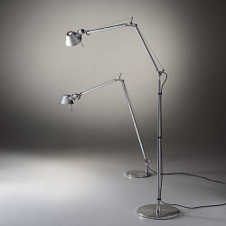 PASTATOMAS ŠVIESTUVAS TOLOMEO FLOOR METAL PILKAS | BODY kaina