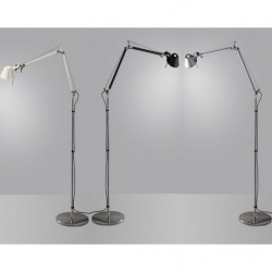 PASTATOMAS ŠVIESTUVAS TOLOMEO FLOOR METAL PILKAS | BODY skubiai