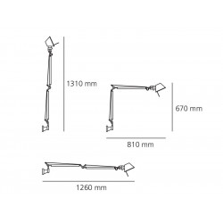 SIENINIS ŠVIESTUVAS TOLOMEO WALL JUODAS | BODY skubiai