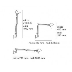 SIENINIS ŠVIESTUVAS TOLOMEO MICRO WALL BALTAS | BODY skubiai