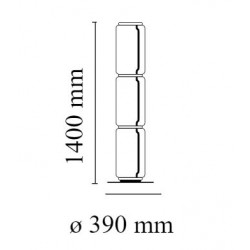 PASTATOMAS LED ŠVIESTUVAS NOCTAMBULE 3 36W H140 | LOW CYLINDER pristatymas