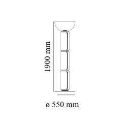 PASTATOMAS LED ŠVIESTUVAS NOCTAMBULE 3 54W H190 | HIGH CYLINDER BOWL skubiai