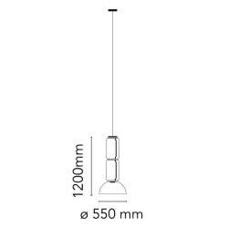 PAKABINAMAS LED ŠVIESTUVAS NOCTAMBULE 2 45W H120| LOW CYLINDER BOWL kaina
