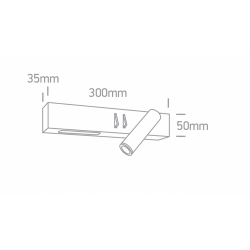 SIENINIS LED ŠVIESTUVAS 65146A/W/W 9W RIGHT JUODAS