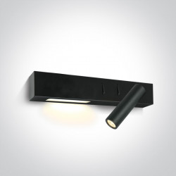 SIENINIS LED ŠVIESTUVAS 65146A/W/W 9W RIGHT JUODAS kaina