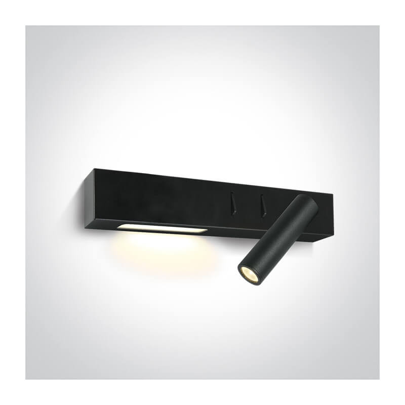 Šviestuvas LED sieninis ONE Light 65146A/B/W 9W JUODAS