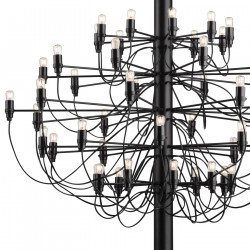 PAKABINAMAS ŠVIESTUVAS 2097 | 50 | JUODAS | CLEAR BULBS kaina