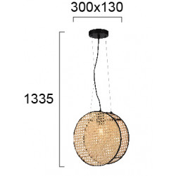 PAKABINAMAS ŠVIESTUVAS GEISHA D30 NATURAL | JUODAS