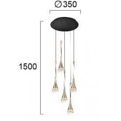 PAKABINAMAS LED ŠVIESTUVAS STAR 5 15W aukso spalvos