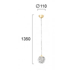 PAKABINAMAS ŠVIESTUVAS DIAMOND 1 AUKSO SPALVOS