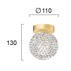 LUBINIS | SIENINS ŠVIESTUVAS DIAMOND 1 AUKSO SPALVOS pigiau