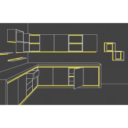 LED PROFILIS SMART10 AC2/Z PAVIRŠINIS, 2M, BALTAS skubiai