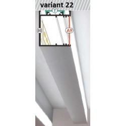 LED PROFILIS VARIO30-03 ACDE-9/TY PAVIRŠINIS, 2M, JUODAS kaina