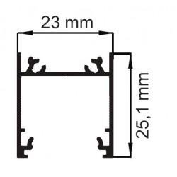 LED PROFILIS LINEA20 EE7F/TY PAVIRŠINIS, 2M, BALTAS kaina
