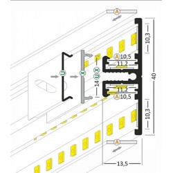 LED PROFILIS BACK10 A/UX PAVIRŠINIS, 2M, ALIUMINIS atsiliepimai