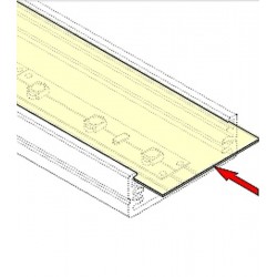 LED PROFILIS WIDE24 G/W PAVIRŠINIS, 2M, ANODUOTAS ALIUMINIS pigiau