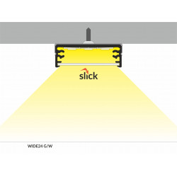 LED PROFILIS WIDE24 G/W PAVIRŠINIS, 2M, ANODUOTAS ALIUMINIS internetu