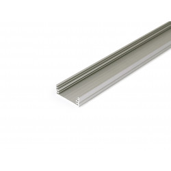 LED PROFILIS WIDE24 G/W PAVIRŠINIS, 2M, ANODUOTAS ALIUMINIS