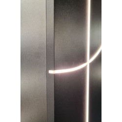 LED PROFILIS SLASH8 ĮLEIDŽIAMAS, 2M, BALTAS, PLASTIKINIS skubiai