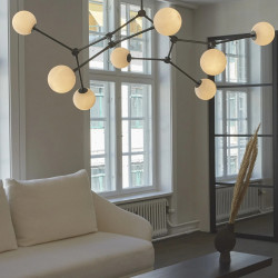 PAKABINAMAS ŠVIESTUVAS DROP CHANDELIER L157 PILKAS pristatymas