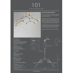 PAKABINAMAS ŠVIESTUVAS DROP CHANDELIER L154 ŽALVARIO SPALVOS skubiai