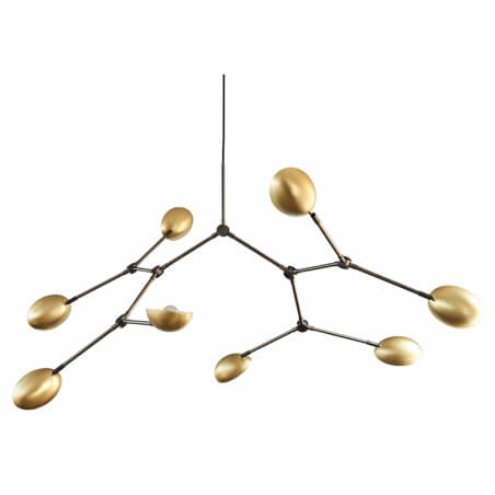 PAKABINAMAS ŠVIESTUVAS 101 COPENHAGEN DROP CHANDELIER L155 BRASS 110049